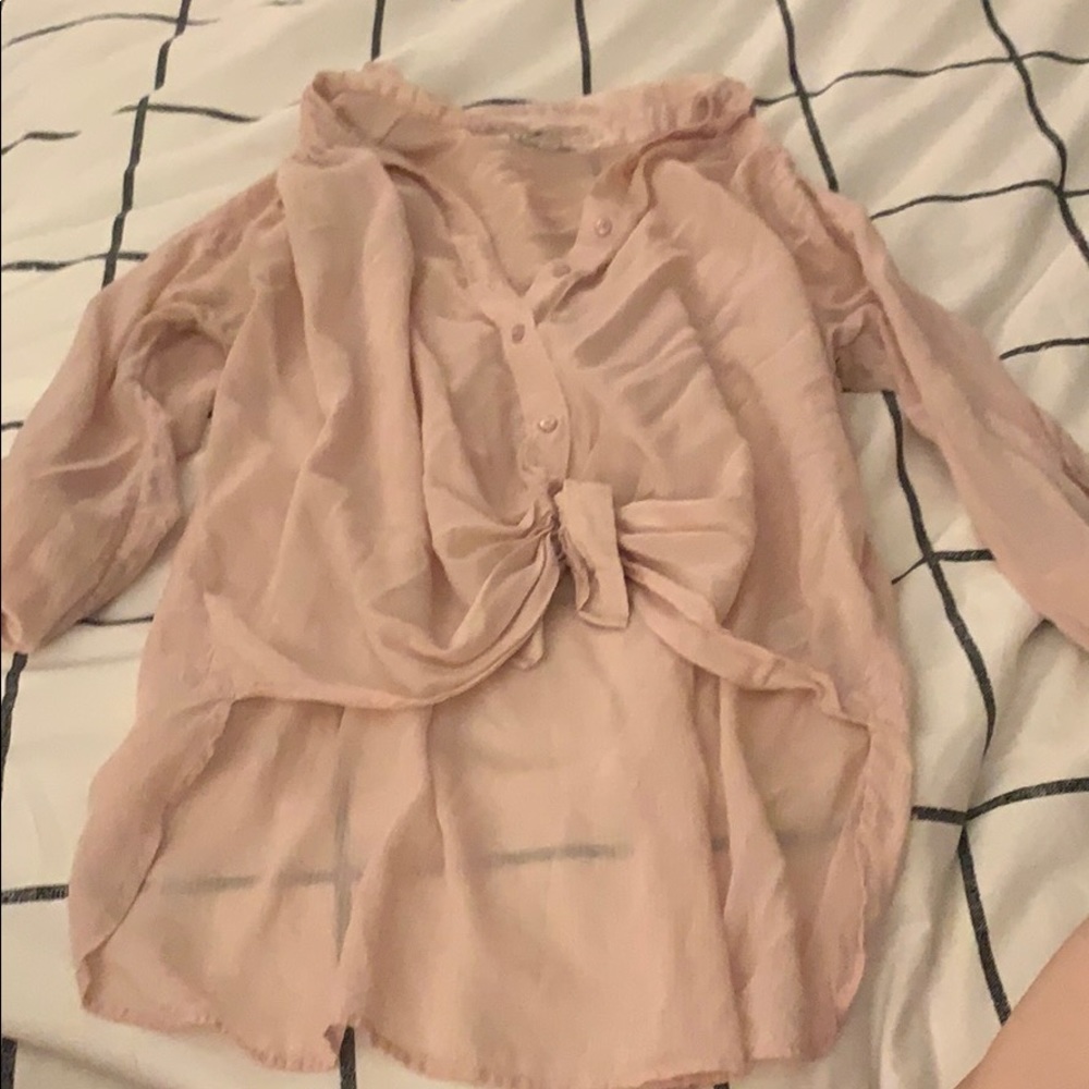 Express button down tied shirt